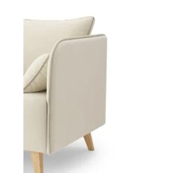 Canapé Droit SARAH Fixe Tissu Beige 2 Places -Mobilia Soldes canape droit sarah fixe tissu beige 2 places 4