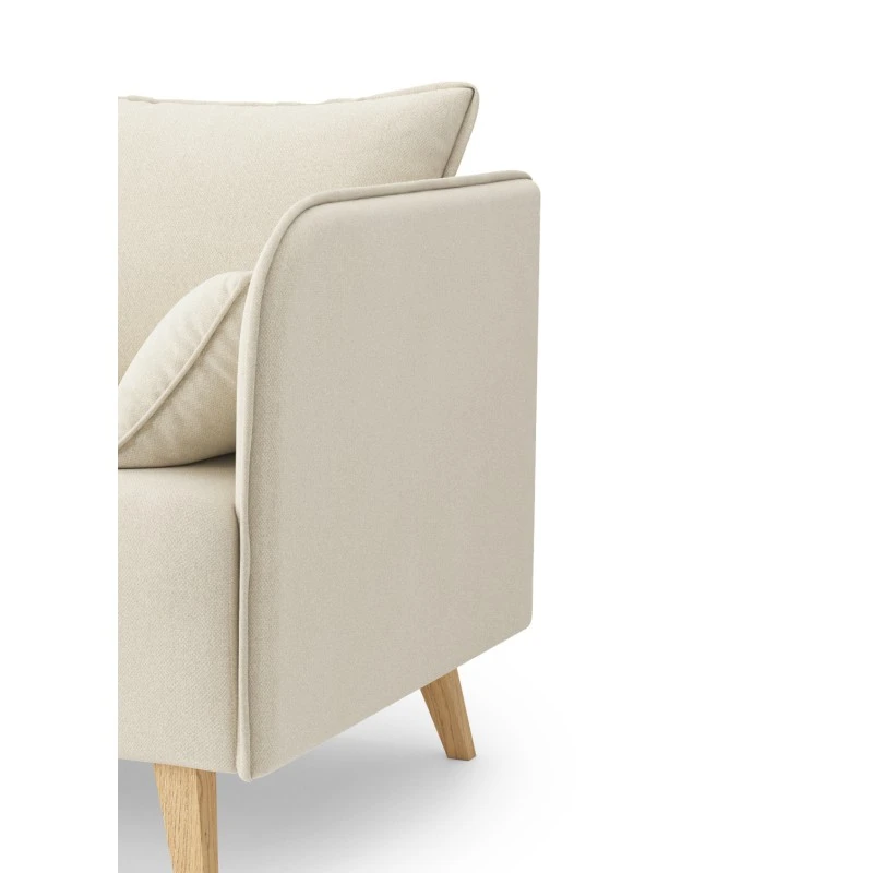 Canapé Droit SARAH Fixe Tissu Beige 3 Places 7 Canapé Droit SARAH Fixe Tissu Beige 3 Places – Image 5