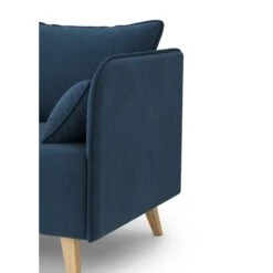 Canapé Droit SARAH Fixe Tissu Bleu 3 Places -Mobilia Soldes canape droit sarah fixe tissu bleu 3 places 4