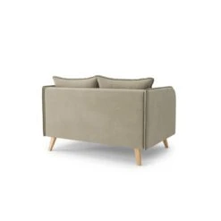 Canapé Droit SARAH Fixe Tissu Grège 2 Places -Mobilia Soldes canape droit sarah fixe tissu grege 2 places 3