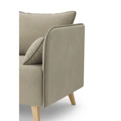 Canapé Droit SARAH Fixe Tissu Grège 2 Places -Mobilia Soldes canape droit sarah fixe tissu grege 2 places 4