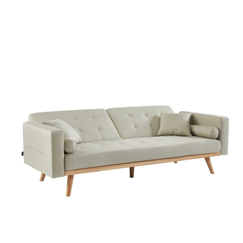 Canapé Droit KELLY En Tissu Beige Avec Fonction Convertible 6 Canapé Droit KELLY En Tissu Beige Avec Fonction Convertible – Image 4