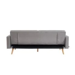 Canapé KELLY Droit Convertible En Tissu Gris -Mobilia Soldes canape kelly gris convertible 7