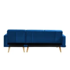 Canapé KELLY En Velours Bleu Avec Angle Convertible 12 Canapé KELLY En Velours Bleu Avec Angle Convertible -Mobilia Soldes canape kelly velours bleu angle convertible 3