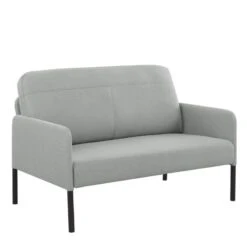 Canapé Droit LIAM En Tissu Gris Fixe 11 Canapé Droit LIAM En Tissu Gris Fixe -Mobilia Soldes canape liam tissu gris droit et fixe 2