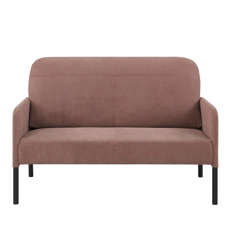 Canapé Droit LIAM En Velours Côtelé Rose Fixe 4 Canapé Droit LIAM En Velours Côtelé Rose Fixe – Image 2