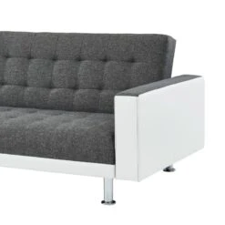 Canapé LUXURY XL Convertible Et Réversible PU Blanc Tissu Gris 16 Canapé LUXURY XL Convertible Et Réversible PU Blanc Tissu Gris -Mobilia Soldes canape luxury xl convertible et reversible pu blanc tissu gris 4