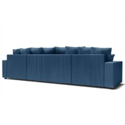 Canapé Panoramique ALMA Convertible Velours Côtelé Bleu Cobalt 6 Places -Mobilia Soldes canape panoramique alma convertible velours cotele bleu cobalt 6 places 5