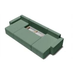 Canapé Panoramique ALMA Convertible Velours Côtelé Vert 6 Places 16 Canapé Panoramique ALMA Convertible Velours Côtelé Vert 6 Places -Mobilia Soldes canape panoramique alma convertible velours cotele vert 6 places 4