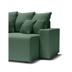 Canapé Panoramique ALMA Convertible Velours Côtelé Vert 6 Places 18 Canapé Panoramique ALMA Convertible Velours Côtelé Vert 6 Places -Mobilia Soldes canape panoramique alma convertible velours cotele vert 6 places 6