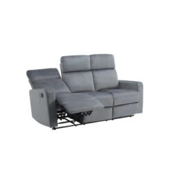 Canapé Relax LOVA En Velours Gris Avec Fonction électrique -Mobilia Soldes canape relax lova velours gris electrique 3 places 4