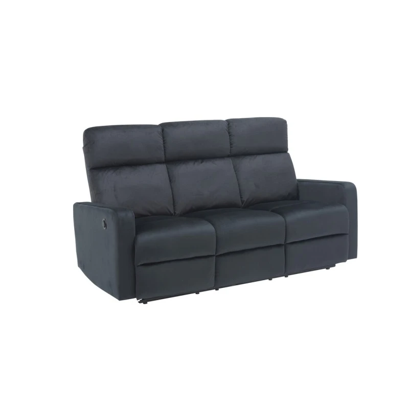 Canapé Relax LOVA En Velours Noir Avec Fonction électrique 4 Canapé Relax LOVA En Velours Noir Avec Fonction électrique – Image 2