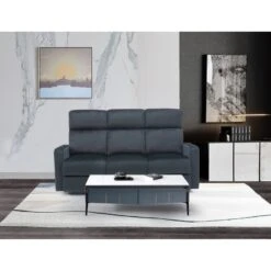 Canapé Relax LOVA En Velours Noir Avec Fonction électrique