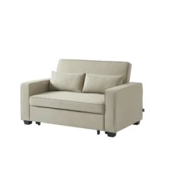 Canapé Droit LENA Convertible Tissu Grège 2 Places 12 Canapé Droit LENA Convertible Tissu Grège 2 Places -Mobilia Soldes canpe droit lena convertible tissu grege 2 places 2