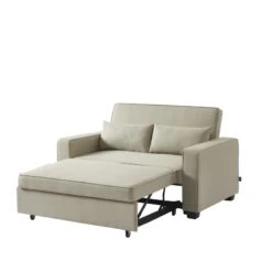 Canapé Droit LENA Convertible Tissu Grège 2 Places 13 Canapé Droit LENA Convertible Tissu Grège 2 Places -Mobilia Soldes canpe droit lena convertible tissu grege 2 places 3