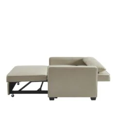 Canapé Droit LENA Convertible Tissu Grège 2 Places 14 Canapé Droit LENA Convertible Tissu Grège 2 Places -Mobilia Soldes canpe droit lena convertible tissu grege 2 places 4