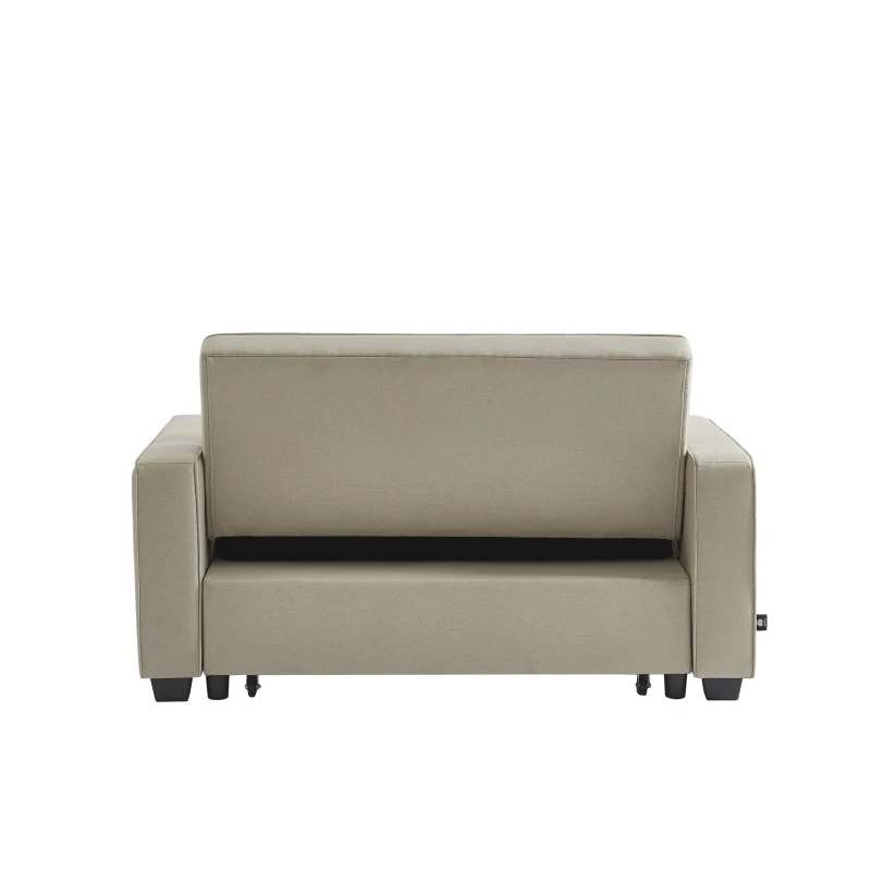 Canapé Droit LENA Convertible Tissu Grège 2 Places 8 Canapé Droit LENA Convertible Tissu Grège 2 Places – Image 6