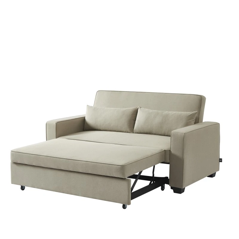 Canapé Droit LENA Convertible Tissu Grège 3 Places 6 Canapé Droit LENA Convertible Tissu Grège 3 Places – Image 4