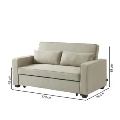 Canapé Droit LENA Convertible Tissu Grège 3 Places 16 Canapé Droit LENA Convertible Tissu Grège 3 Places -Mobilia Soldes canpe droit lena convertible tissu grege 3 places 6