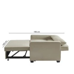 Canapé Droit LENA Convertible Tissu Grège 3 Places 17 Canapé Droit LENA Convertible Tissu Grège 3 Places -Mobilia Soldes canpe droit lena convertible tissu grege 3 places 7