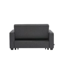 Canapé Droit LENA Convertible Tissu Gris 2 Places -Mobilia Soldes canpe droit lena convertible tissu gris 2 places 5