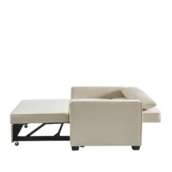 Canapé Droit LENA Convertible Velours Beige 2 Places 14 Canapé Droit LENA Convertible Velours Beige 2 Places -Mobilia Soldes canpe droit lena convertible velours beige 2 places 4