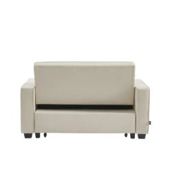 Canapé Droit LENA Convertible Velours Beige 2 Places 15 Canapé Droit LENA Convertible Velours Beige 2 Places -Mobilia Soldes canpe droit lena convertible velours beige 2 places 5
