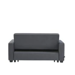 Canapé Droit LENA Convertible Velours Gris 3 Places -Mobilia Soldes canpe droit lena convertible velours gris 3 places 5