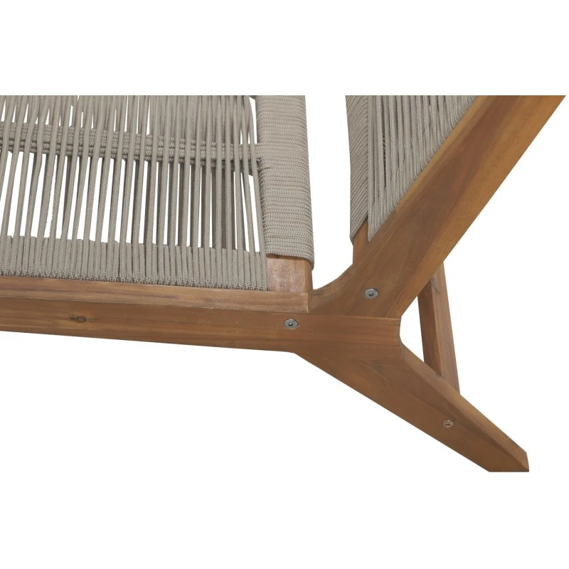 Fauteuil De Jardin AVERY En Bois D'acacia Et Corde Coloris Naturel 10 Fauteuil De Jardin AVERY En Bois D'acacia Et Corde Coloris Naturel – Image 8