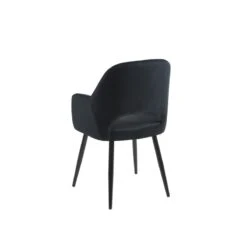 Chaise PHILOMENE Velours Noir Pieds En Métal Noir 13 Chaise PHILOMENE Velours Noir Pieds En Métal Noir -Mobilia Soldes chaise philomene velours noir pieds en metal noir 4