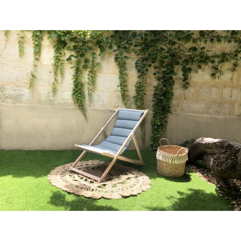 Chilienne Matelassée GRISA En Bois D'hêtre FSC Coloris Anthracite 3 Chilienne Matelassée GRISA En Bois D'hêtre FSC Coloris Anthracite