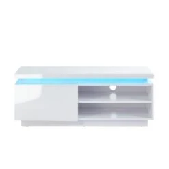 Meuble Tv à Led COSMOS Laqué Blanc Brillant 120cm 11 Meuble Tv à Led COSMOS Laqué Blanc Brillant 120cm -Mobilia Soldes cosmos3 meuble tv blanc laque 3