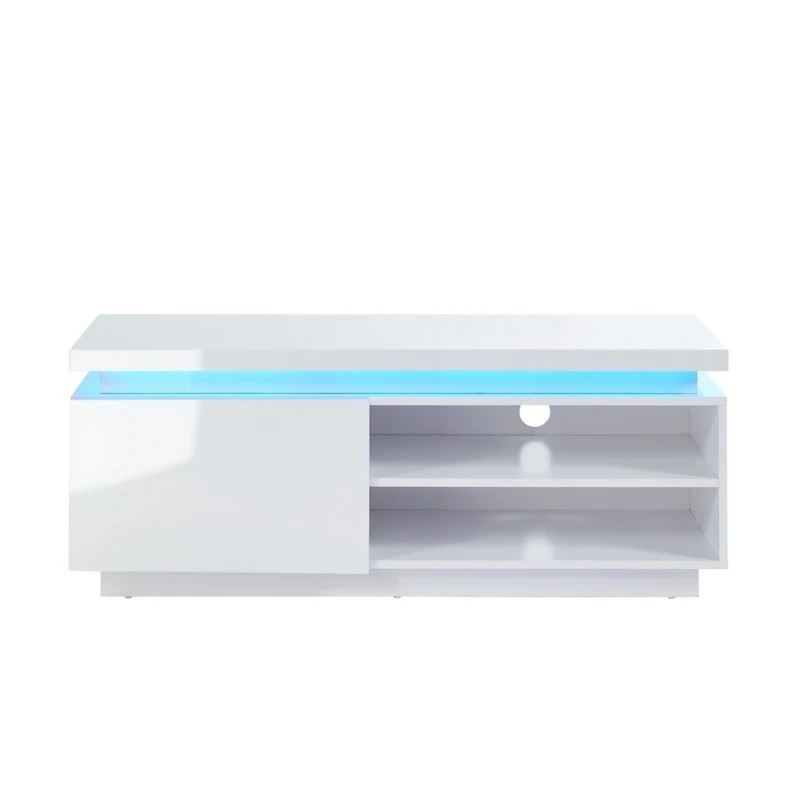 Meuble Tv à Led COSMOS Laqué Blanc Brillant 120cm 7 Meuble Tv à Led COSMOS Laqué Blanc Brillant 120cm – Image 5