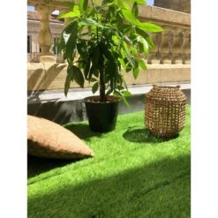 Lot De 10 Dalles De Gazon 30x30 Cm Vert