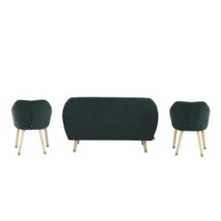 Ensemble HILDA En Velours Côtelé Vert Avec Piètement Bois Et Doré 1 Canapé Et 2 Fauteuils 11 Ensemble HILDA En Velours Côtelé Vert Avec Piètement Bois Et Doré 1 Canapé Et 2 Fauteuils -Mobilia Soldes ensemble hilda en velours cotele vert pieds dore 1 canape et 2 fauteuils 3