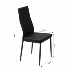 Ensemble Repas FELIX Effet Chêne Et PU Noir 6 Chaises 13 Ensemble Repas FELIX Effet Chêne Et PU Noir 6 Chaises -Mobilia Soldes ensemble repas felix effet chene et pu noir 4 chaises 1