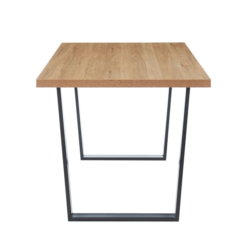 Ensemble Repas FELIX Effet Chêne Et Velours Rose 4 Chaises 9 Ensemble Repas FELIX Effet Chêne Et Velours Rose 4 Chaises – Image 7