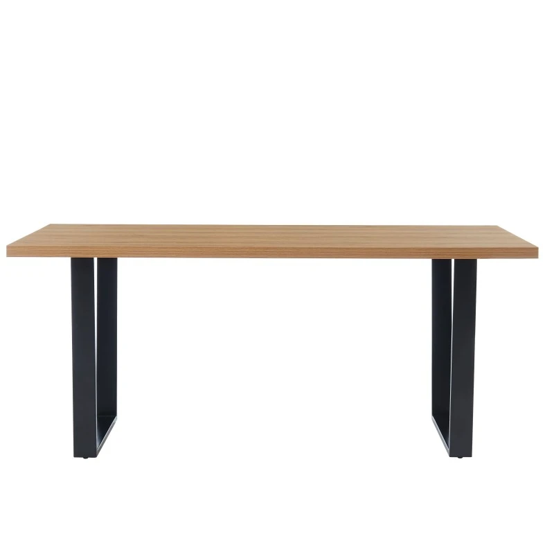 Ensemble Repas FELIX Effet Chêne Et Velours Vert 4 Chaises 10 Ensemble Repas FELIX Effet Chêne Et Velours Vert 4 Chaises – Image 8