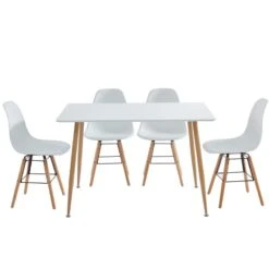 Ensemble Repas KITTOS Laqué Blanc Mat 4 Personnes 120cm 9 Ensemble Repas KITTOS Laqué Blanc Mat 4 Personnes 120cm -Mobilia Soldes ensemble repas kittos 2
