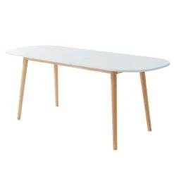 Table Extensible ERIKA Laqué Blanc Mat 8 Personnes 160 à 200cm -Mobilia Soldes erika1 table blanche 3
