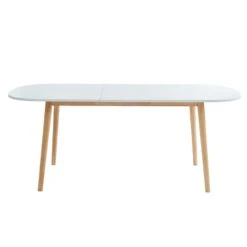 Table Extensible ERIKA Laqué Blanc Mat 8 Personnes 160 à 200cm -Mobilia Soldes erika1 table blanche 5