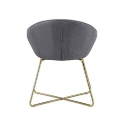 Fauteuil ARSENE 1 Place En Tissu Gris Avec Piètement Doré 9 Fauteuil ARSENE 1 Place En Tissu Gris Avec Piètement Doré -Mobilia Soldes fauteuil arsene tissu gris 1 place 62x59x75 cm 3