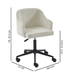 Fauteuil De Bureau BARNABE En Velours Côtelé Beige 15 Fauteuil De Bureau BARNABE En Velours Côtelé Beige -Mobilia Soldes fauteuil barnabe en velours cotele beige 6