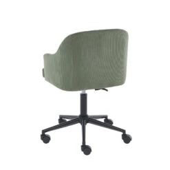 Fauteuil De Bureau BARNABE En Velours Côtelé Vert 12 Fauteuil De Bureau BARNABE En Velours Côtelé Vert -Mobilia Soldes fauteuil barnabe en velours cotele vert 3