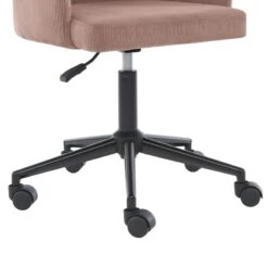 Fauteuil De Bureau BARNABE En Velours Côtelé Vieux Rose 13 Fauteuil De Bureau BARNABE En Velours Côtelé Vieux Rose -Mobilia Soldes fauteuil barnabe en velours cotele vieux rose 4