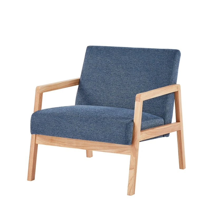 Fauteuil BONIFACIO En Tissu Bleu 4 Fauteuil BONIFACIO En Tissu Bleu – Image 2