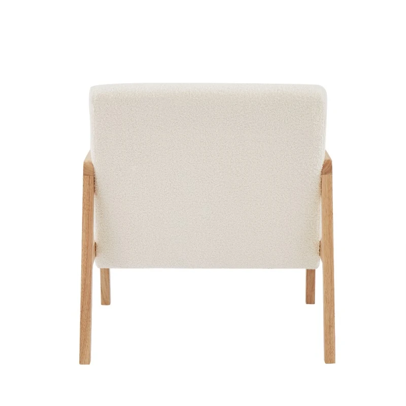 Fauteuil BONIFACIO En Tissu Bouclette Blanc 6 Fauteuil BONIFACIO En Tissu Bouclette Blanc – Image 4
