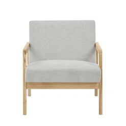 Fauteuil BONIFACIO En Tissu Gris Clair -Mobilia Soldes fauteuil bonifacio en tissu gris clair 2