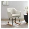 Fauteuil ELSA Tissu Beige Rocking Chair -Mobilia Soldes fauteuil elsa beige rocking chair