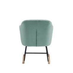 Fauteuil ELSA En Velours Vert D'eau Rocking Chair 10 Fauteuil ELSA En Velours Vert D'eau Rocking Chair -Mobilia Soldes fauteuil elsa en velours vert d eau rocking chair 3